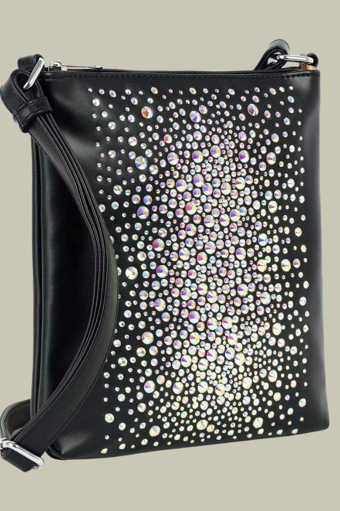 Stunning Iridescent Rhinestone Crossbody Sling