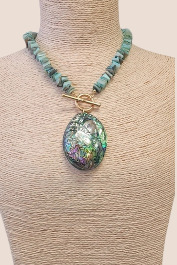 Abalone Beaded Seashell Necklace