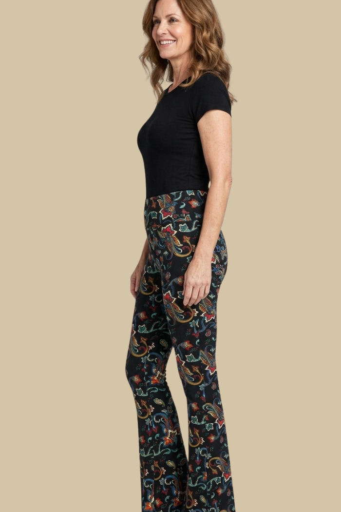 Palazzo  with Panache in Black Floral  Print