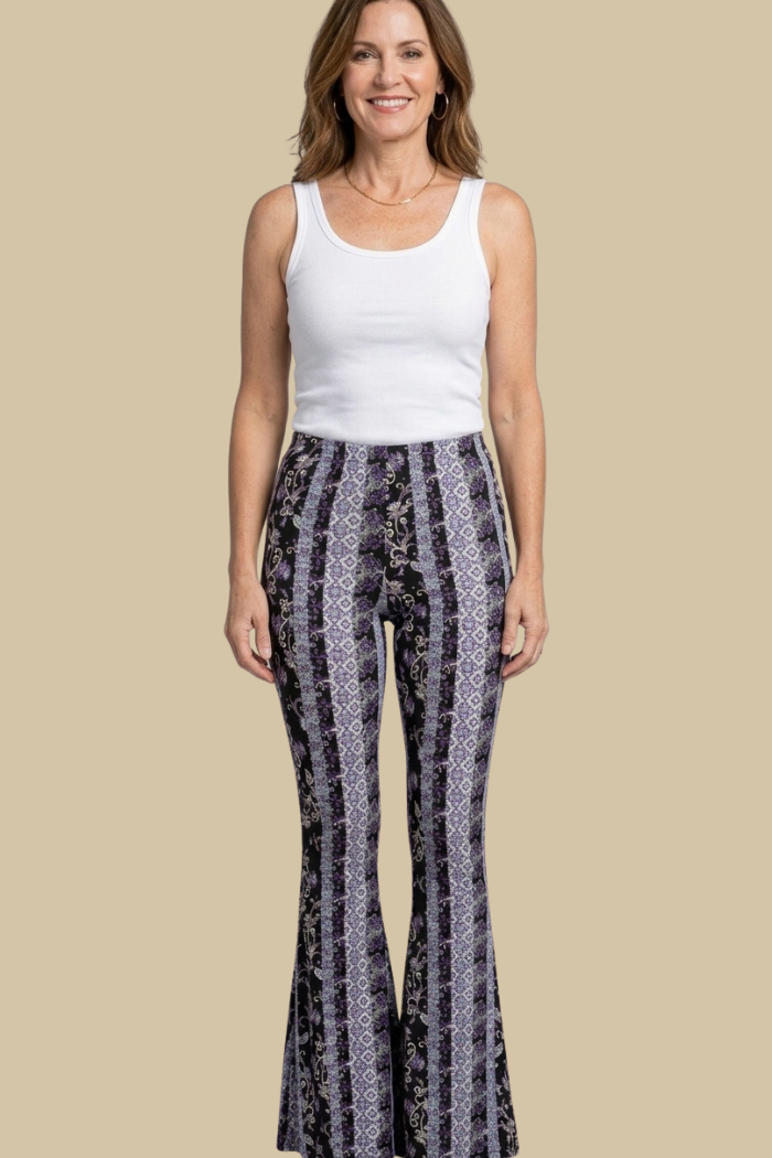 Palazzo with Panache in a Purple and Black Motif