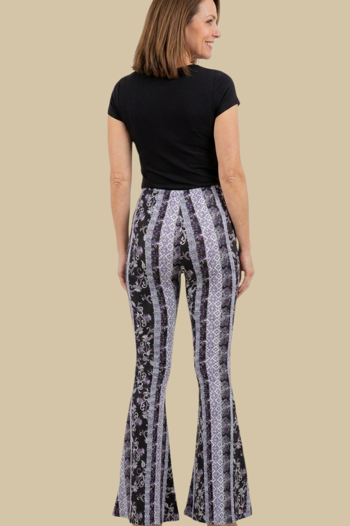 Palazzo with Panache in a Purple and Black Motif
