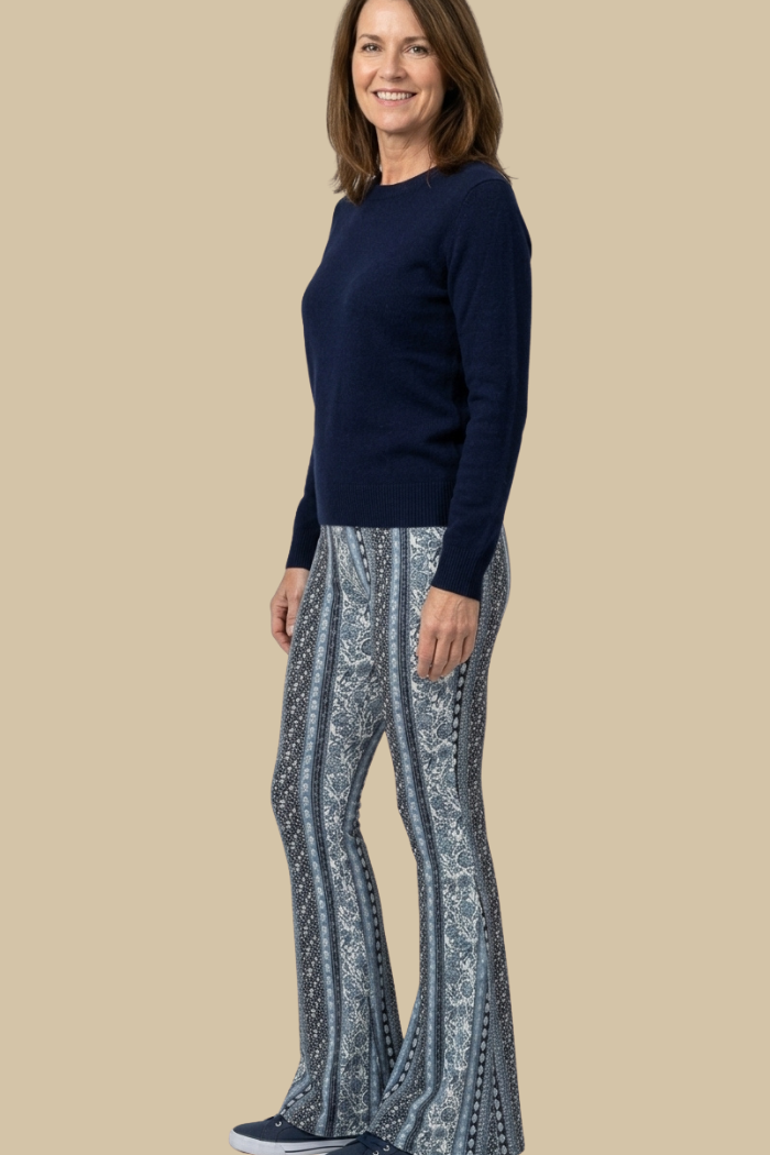 Palazzo with Panache in a Blue Motif