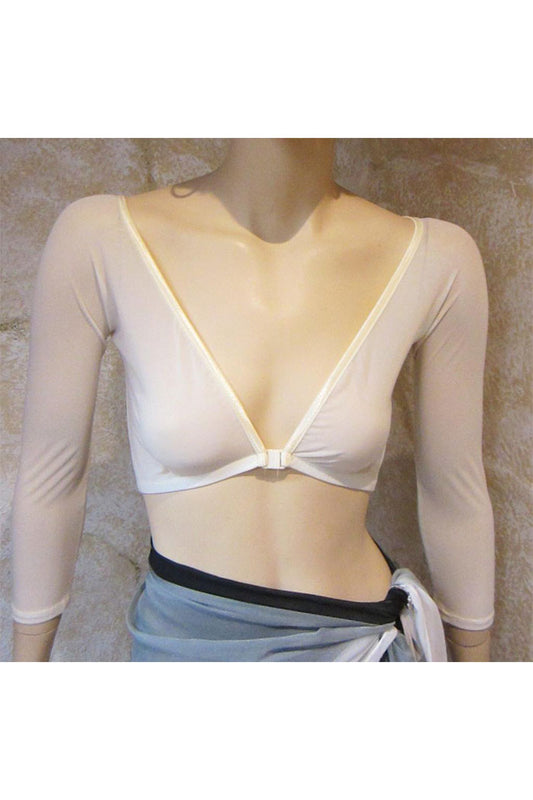 Slip-On Ivory Mesh Sleeves