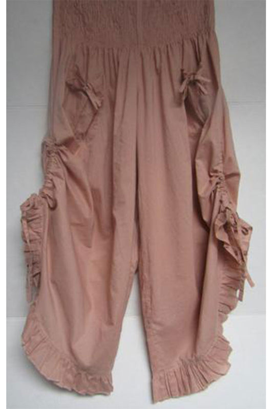 Ruffled Cotton Pantaloon Pants