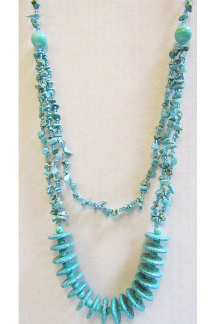 Tasteful Turquoise Pullover Necklace