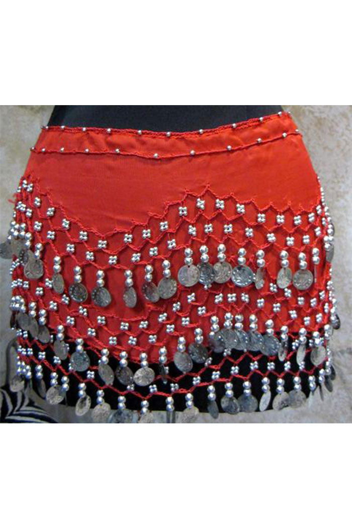 COIN SASH - BELLY DANCING 3-LINE HIP SCARF