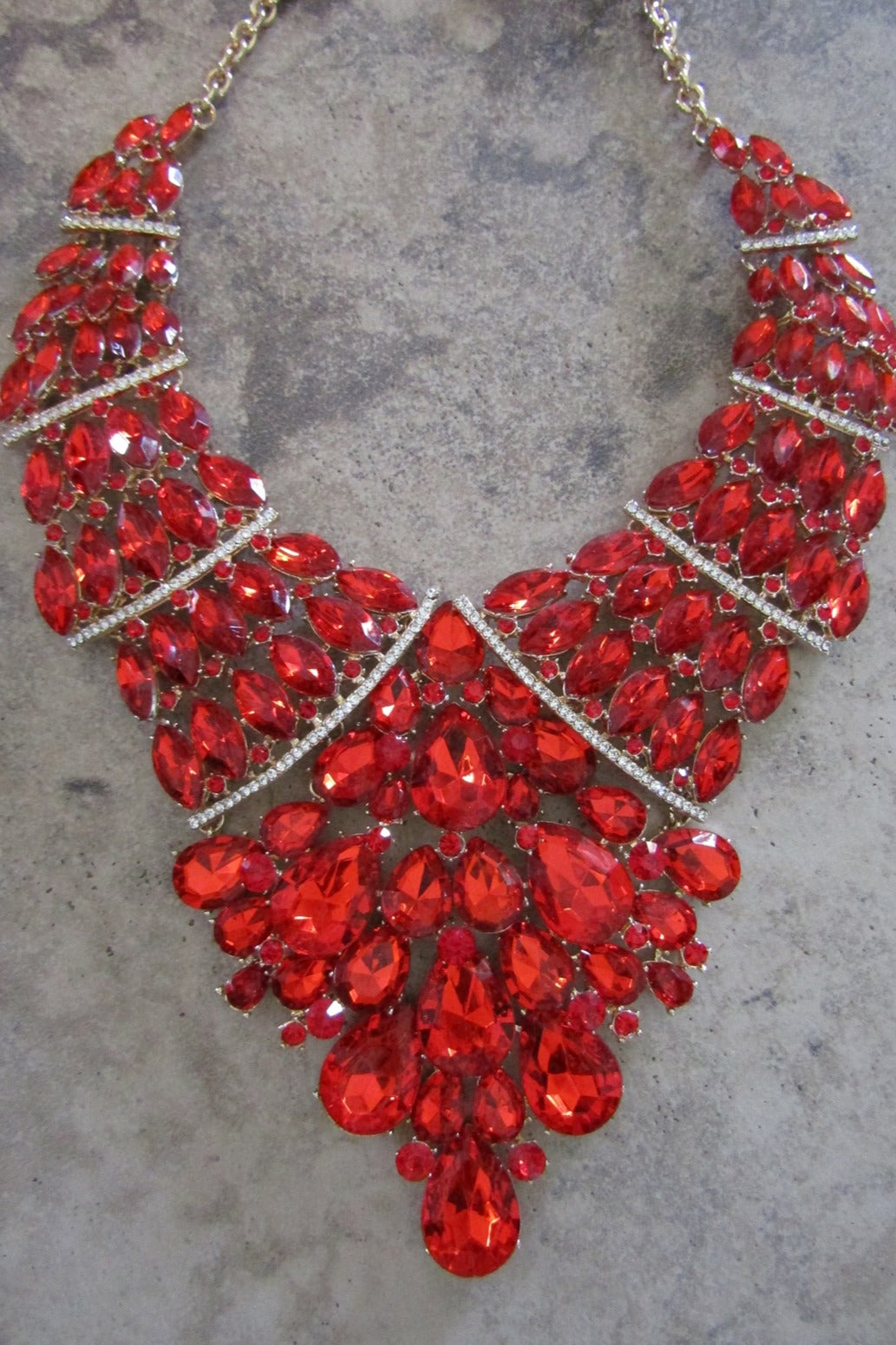 Opulent Ruby Necklace Set