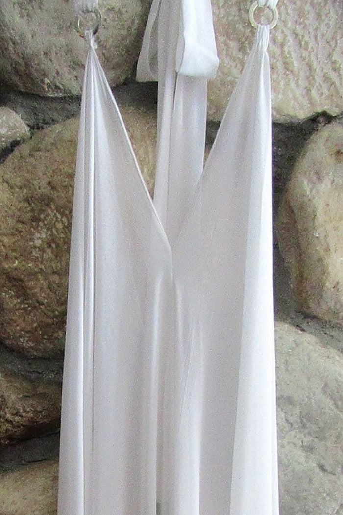 Sheer Halter Coverup/Dress in White