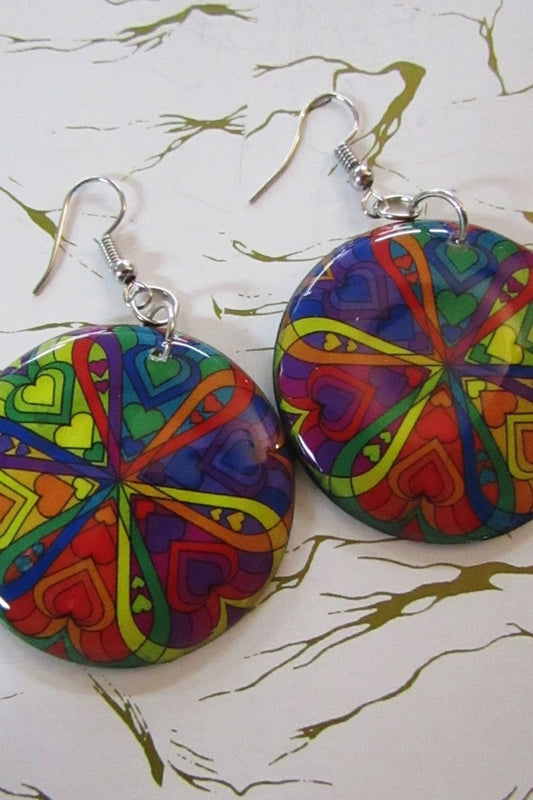 Made in Peru Hand Painted Drop Earring