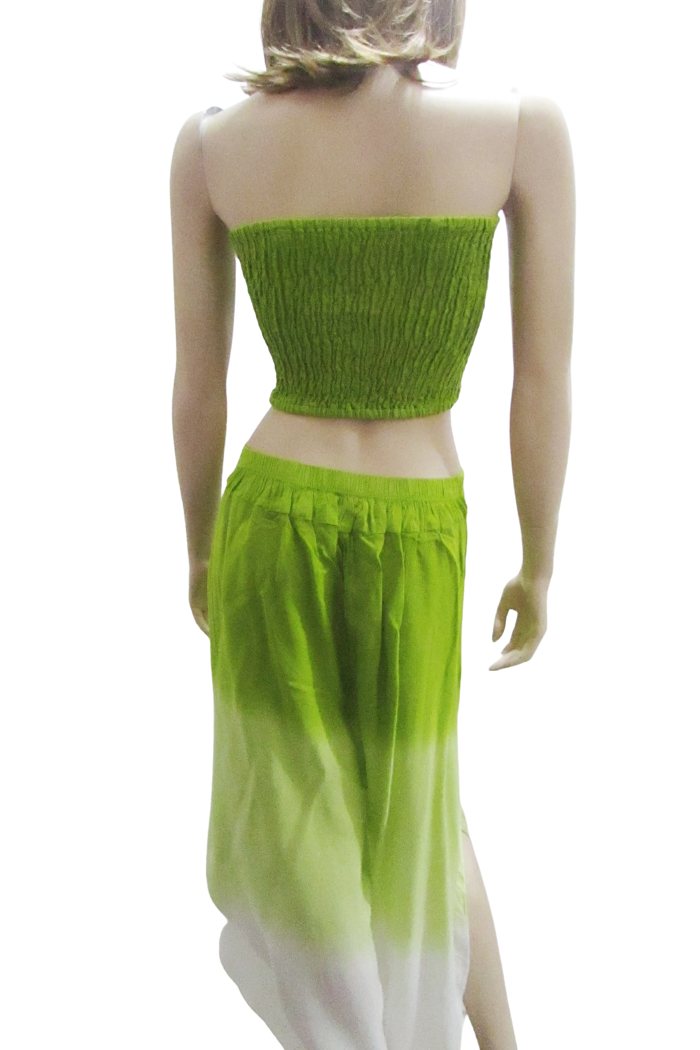 Wrap Pant & Top Set in Lime Ombre