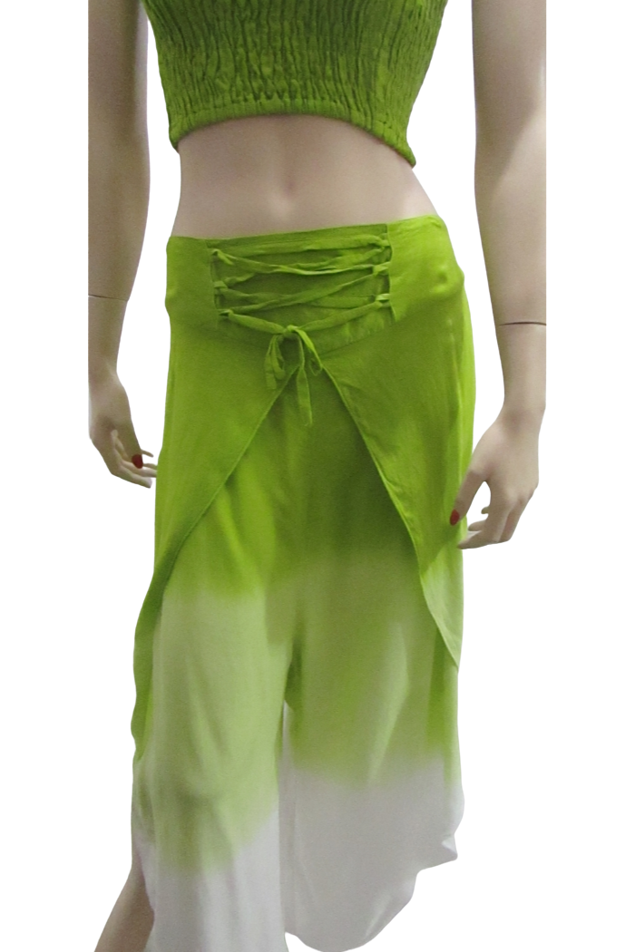 Wrap Pant & Top Set in Lime Ombre