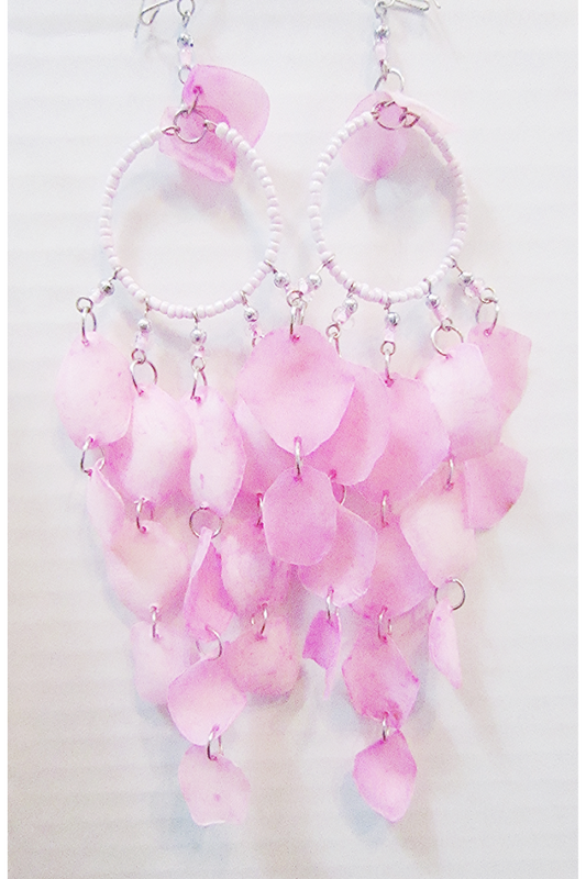 Peruvian Pink Fish Scale Earring