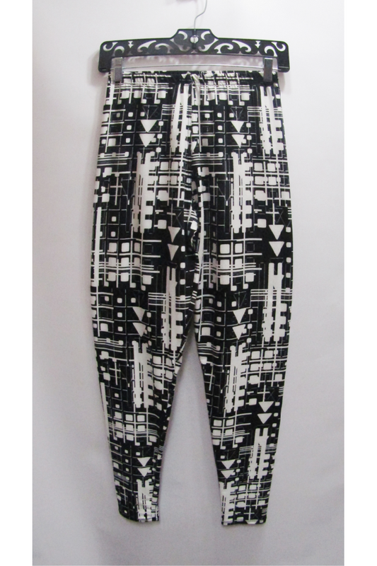 Legging - Black&White Geometric