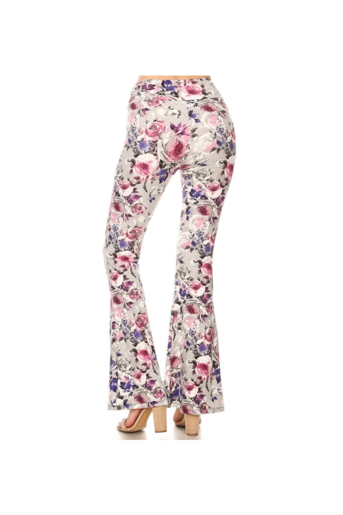 Palazzos with Panache - Floral on Gray