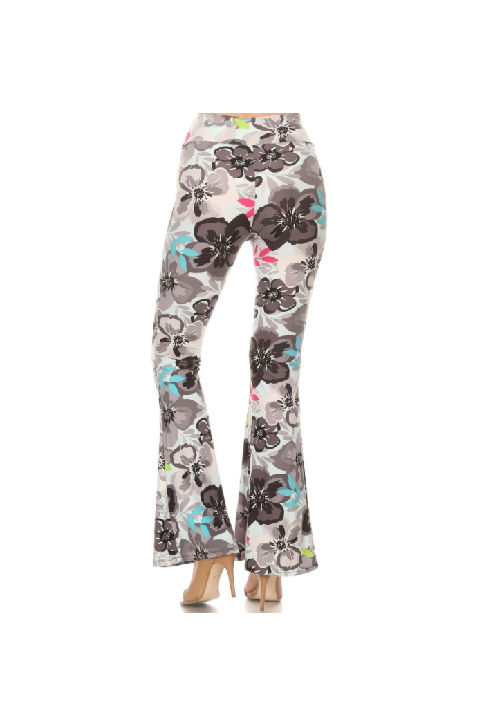 Palazzos with Panache - Gray Abstract Floral
