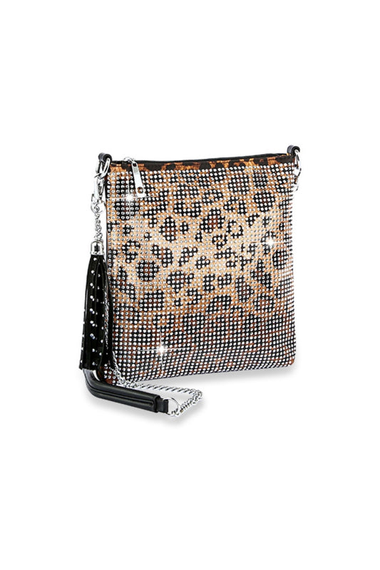 Leopard Bling Crossbody Sling