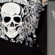 Long Sleeve Hoodie with Skull & Wings Design