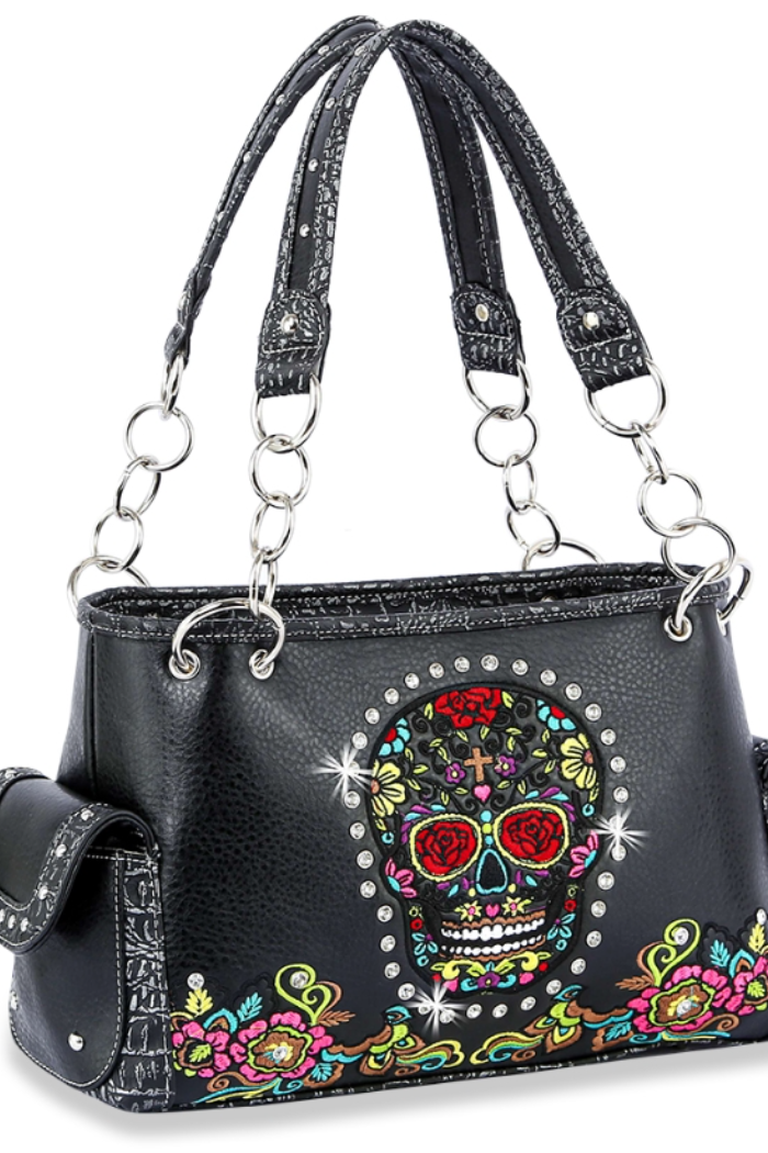 Colorful Sugar Skull Fashion Handbag