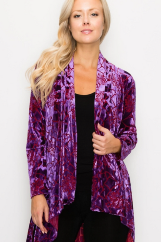 Velvet Purple Burnout Jacket