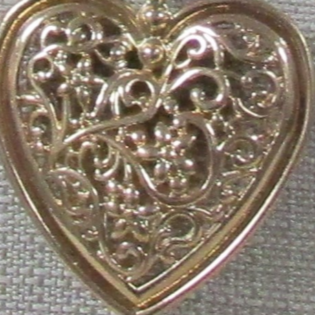 Gold Heart Long Pendant Necklace