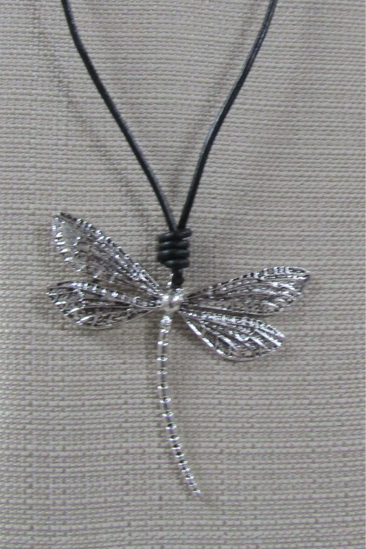 Dragonfly Drop on Black Cord
