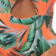 Tropical Neon Orange One-Piece Swimsuit