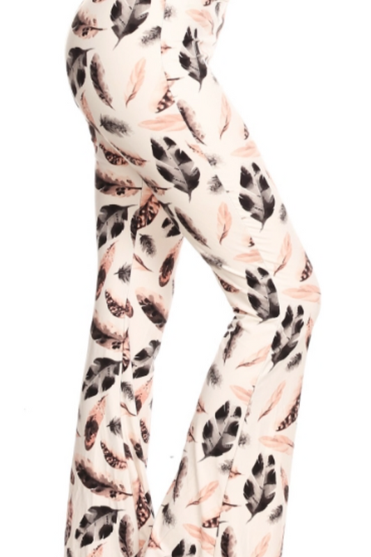 Palazzo Pant - Feather Print