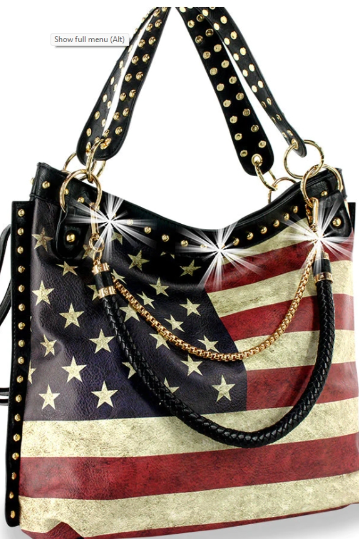 American Flag Bag - Large Studded