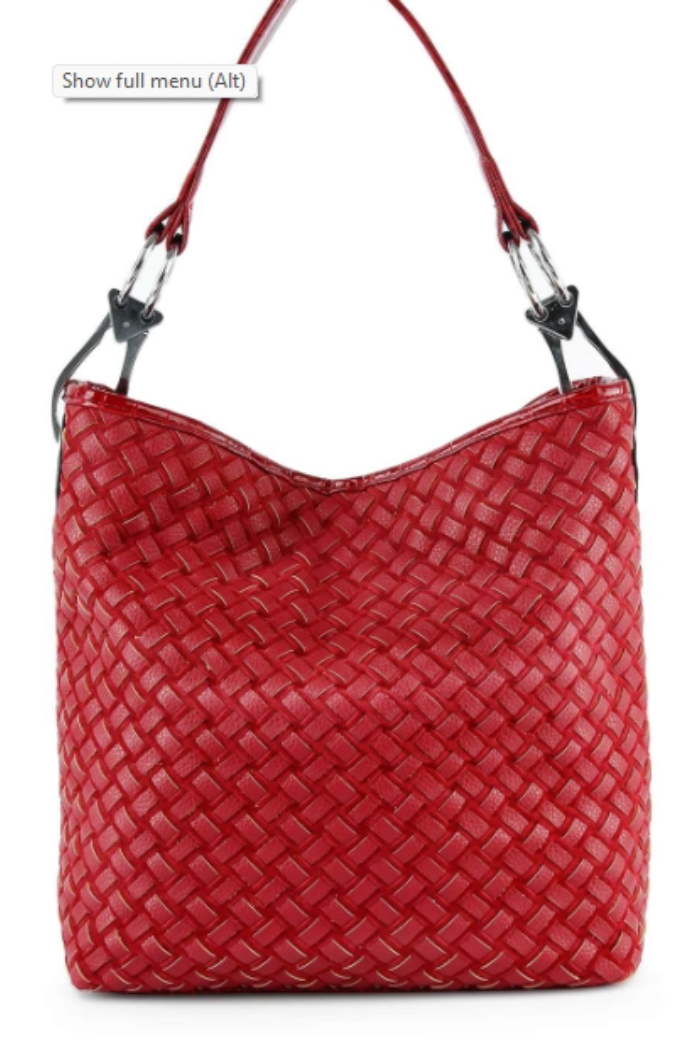 Rhinestone Covered Red Hobo Handbag
