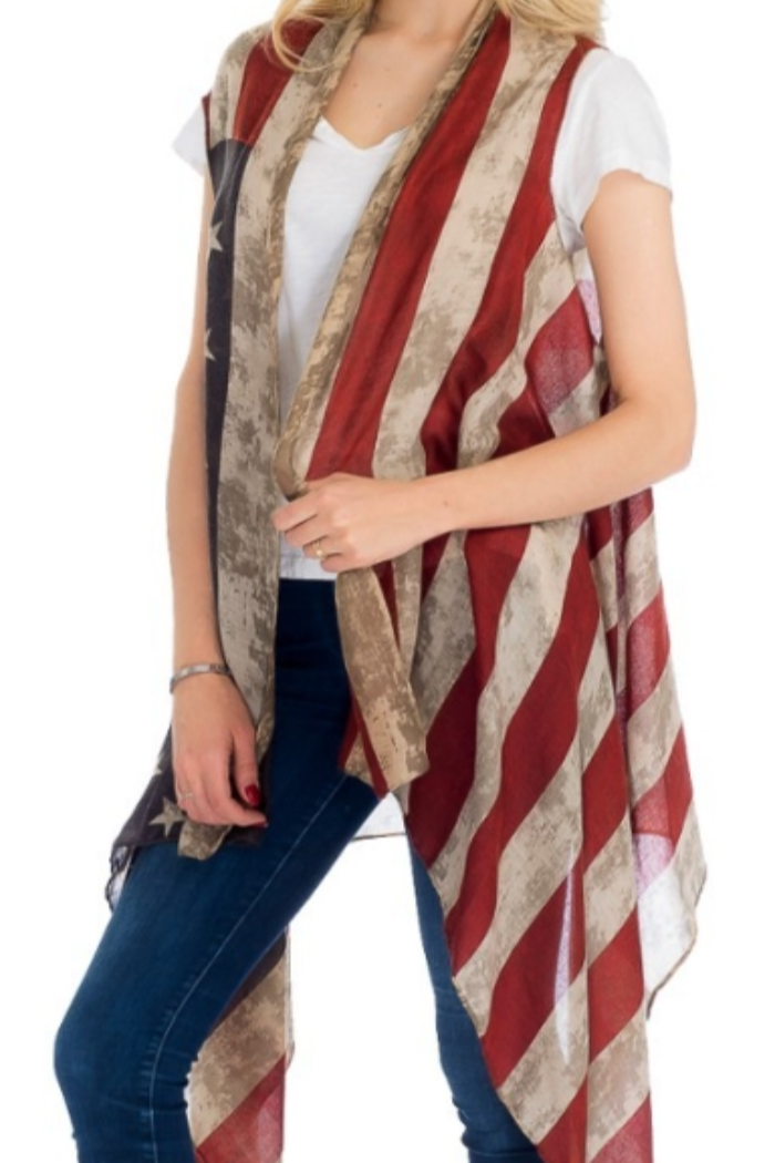 American Flag Vintage Vest