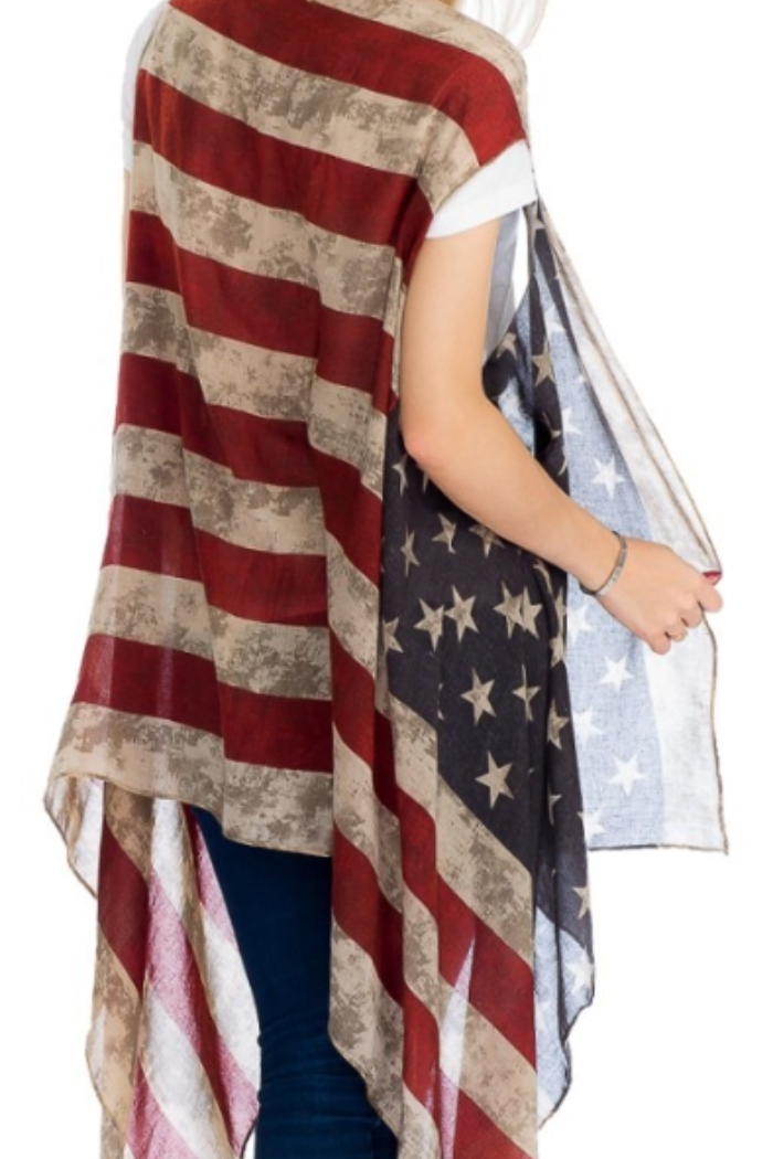 American Flag Vintage Vest