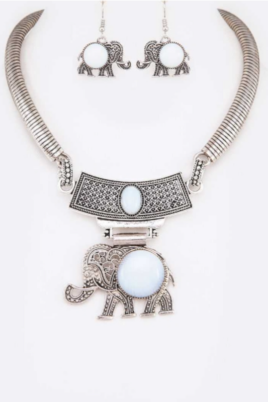 Elephant Collar Necklace Set