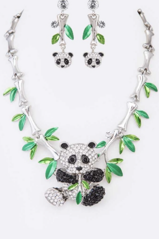 Precious Panda Necklace Set